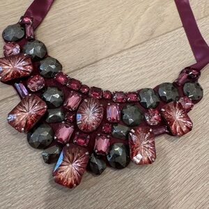 Express Pink and Black Gemstone Necklace